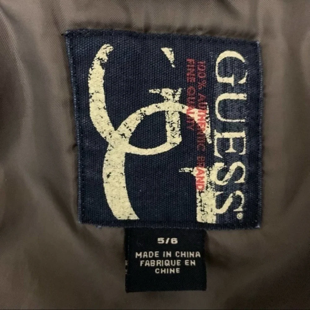 GUESS Green Hooded Zip-Up Parka‎ Winter Coat - Youth